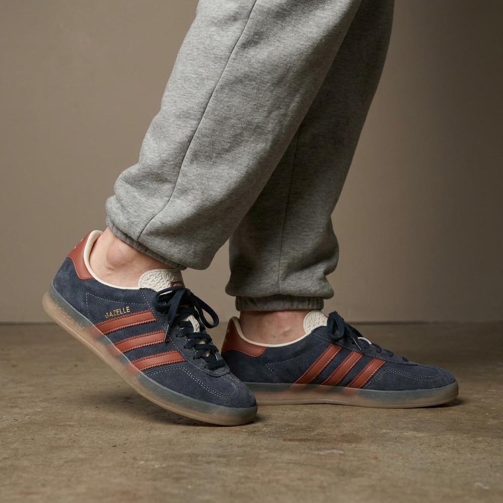 Adidas Gazelle Indoor Legend Ink Preloved Ruby Navy Blue JH5404 Men's Size 10